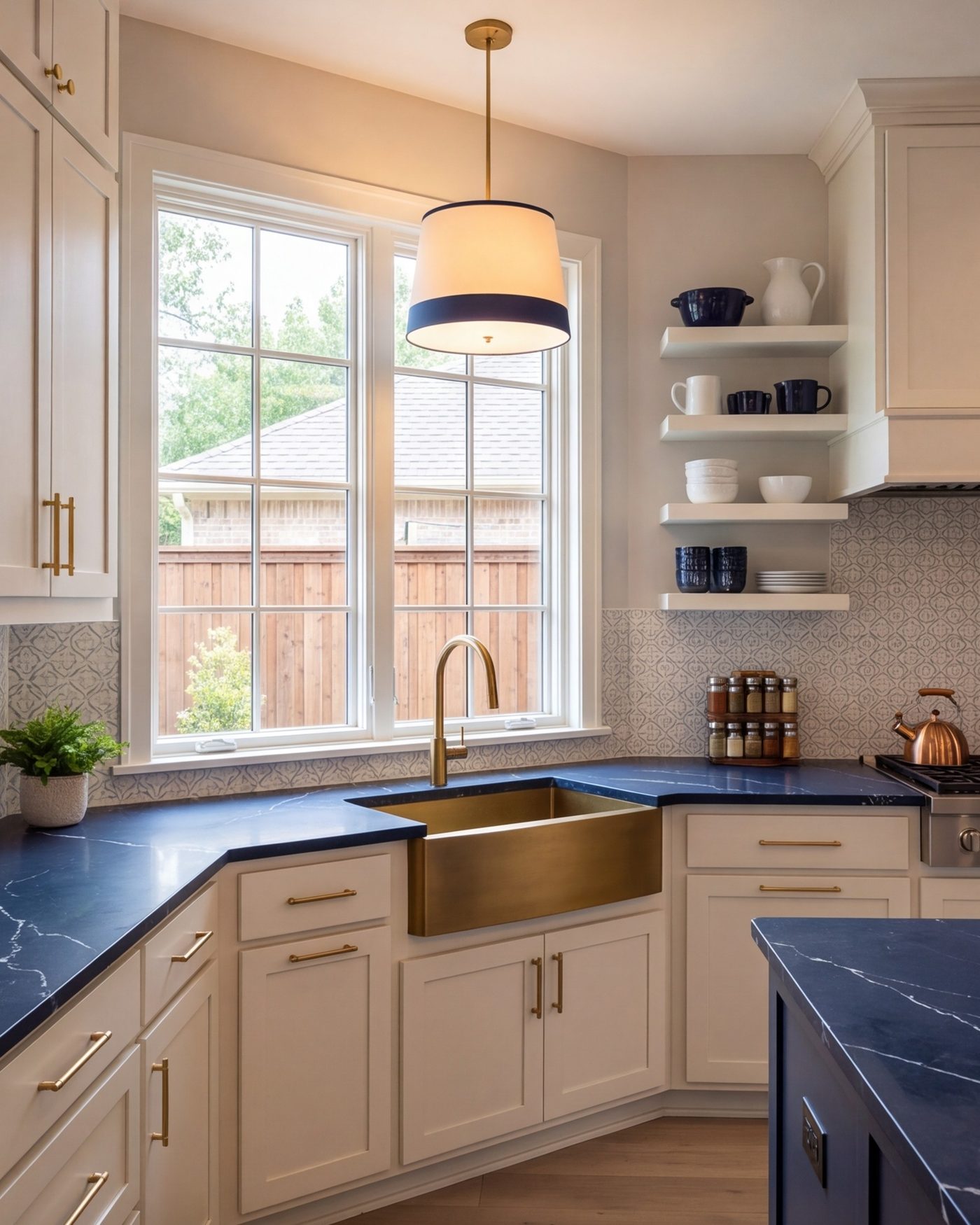 Kitchen corner with a window over the sink in a Dallas home