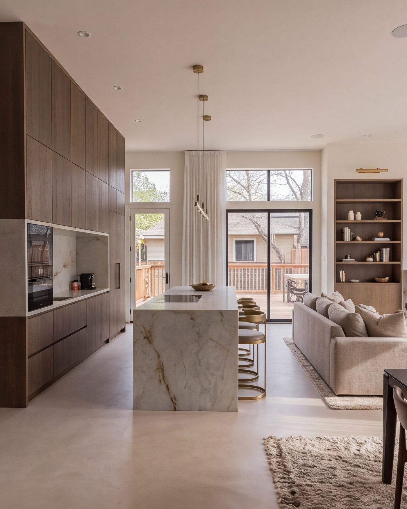 Modern kitchen remodel with full-height cabinets and an island, Dallas